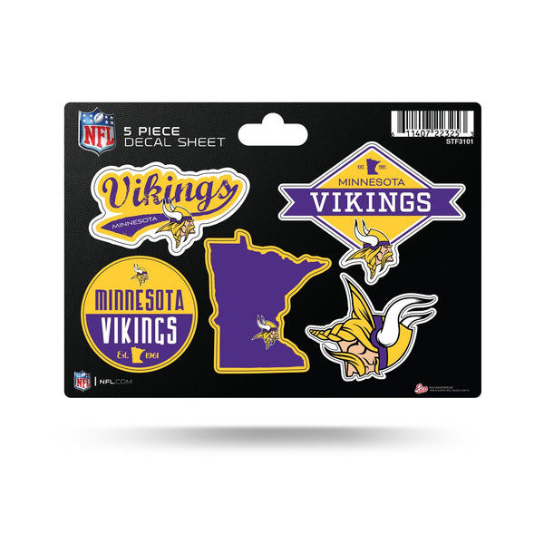Wholesale Vikings 5-Pc Sticker Sheet
