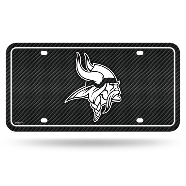 Wholesale Vikings - Carbon Fiber Design - Metal Auto Tag