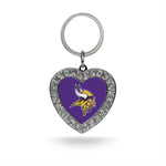 Wholesale Vikings Rhinestone Heart Keychain