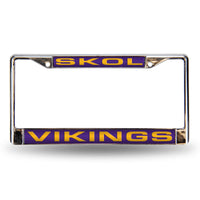 Wholesale Vikings "Skol" Laser Chrome Frame