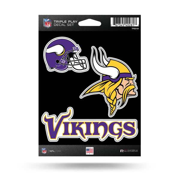 Wholesale Vikings Triple Play Sticker