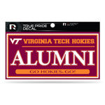 Wholesale Virginia Tech 3" X 6" True Pride Decal - Alumni