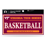 Wholesale Virginia Tech 3" X 6" True Pride Decal - Basketball