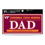 Wholesale Virginia Tech 3" X 6" True Pride Decal - Dad