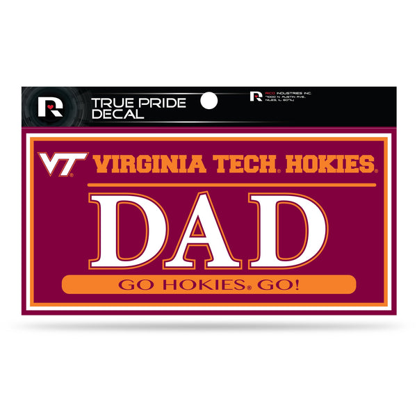 Wholesale Virginia Tech 3" X 6" True Pride Decal - Dad