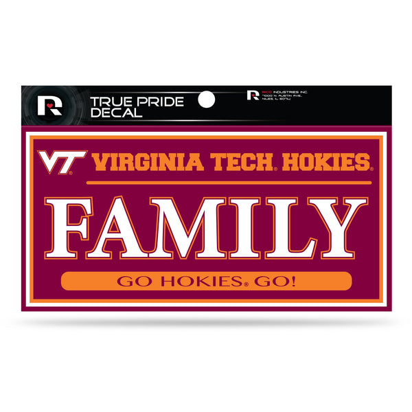 Wholesale Virginia Tech 3" X 6" True Pride Decal - Family