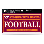 Wholesale Virginia Tech 3" X 6" True Pride Decal - Football