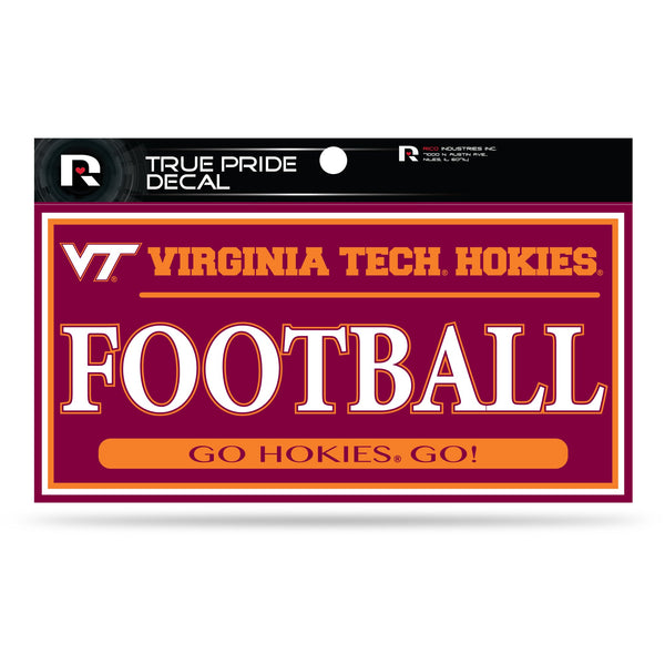 Wholesale Virginia Tech 3" X 6" True Pride Decal - Football