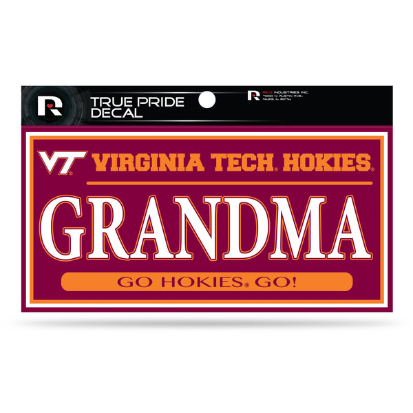 Wholesale Virginia Tech 3" X 6" True Pride Decal - Grandma