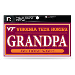 Wholesale Virginia Tech 3" X 6" True Pride Decal - Grandpa