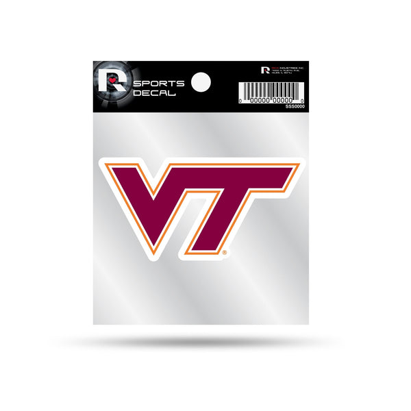 Wholesale Virginia Tech 4"X4" Weeded Decal On Clear Backer