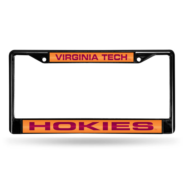 Wholesale Virginia Tech Hokies Black Laser Chrome 12 x 6 License Plate Frame