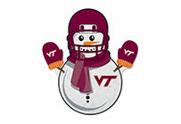 Wholesale Virginia Tech Snowman Shape Cut Pennant