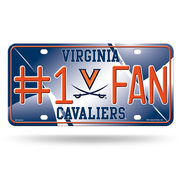 Wholesale Virginia University #1 Fan Metal Auto Tag