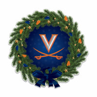 Wholesale Virginia University Holiday Wreath Shape Cut Pennant