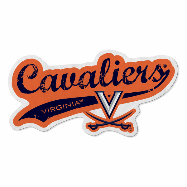 Wholesale Virginia University Shape Cut Logo With Header Card - Distressed Design