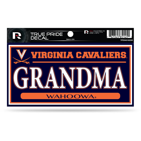 Wholesale Virginia University True Pride Decal (3X6) - Grandma