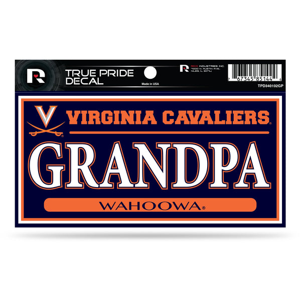 Wholesale Virginia University True Pride Decal (3X6) - Grandpa