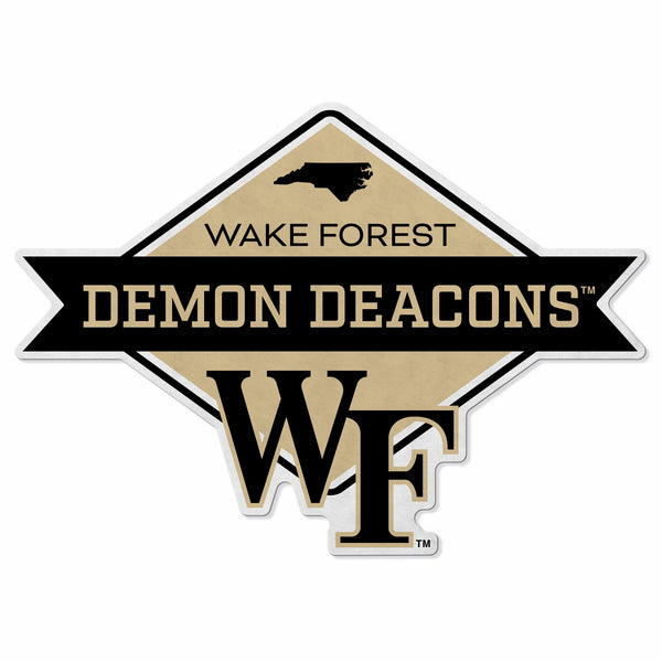 Wholesale Wake Forest Shape Cut Logo With Header Card - Diamond Design