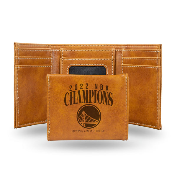 Wholesale Warriors 2022 NBA Champions Le Trifold Wallet - Brown