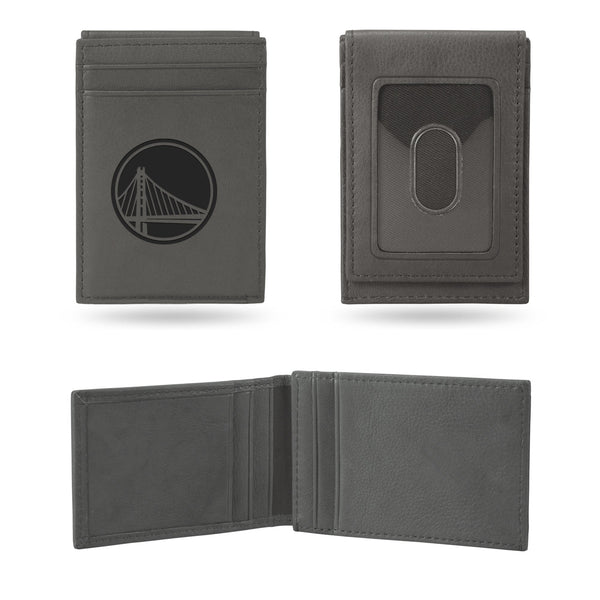 Wholesale Warriors Laser Engraved Front Pocket Wallet - Gray