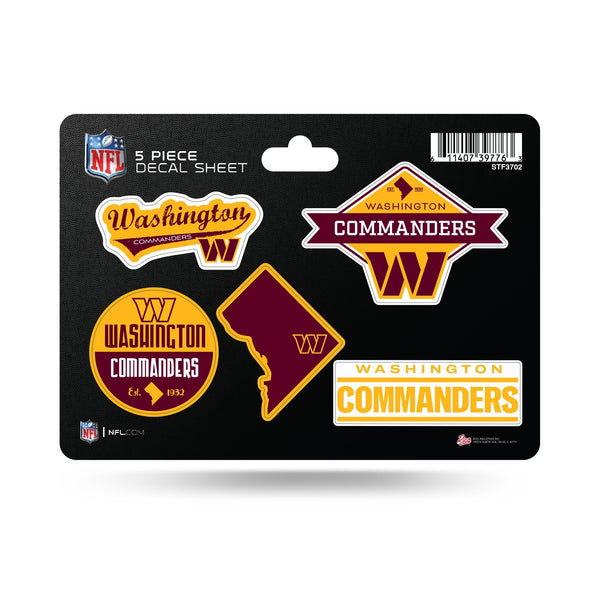 Wholesale-Washington Commanders 5-Pc Sticker Sheet