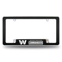 Wholesale Washington Commanders All Over 12 x 6 Chrome Frame - Carbon Fiber Design