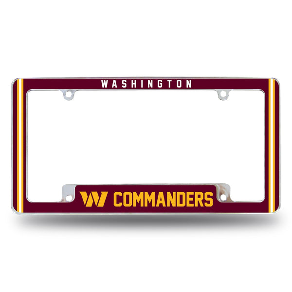 Wholesale Washington Commanders Alternate Design All Over Chrome Frame - Bottom Oriented
