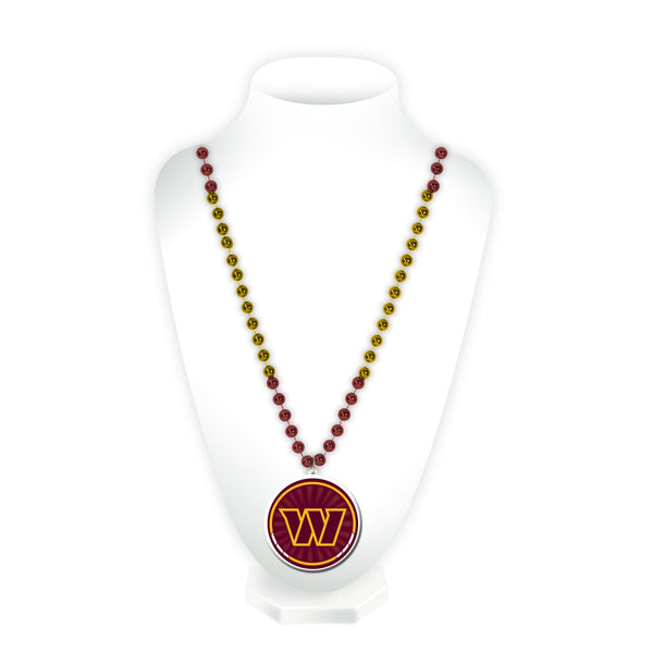 Wholesale Washington Commanders Beads With Printed Medallion