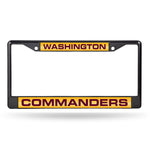 Wholesale Washington Commanders Black Laser Chrome 12 x 6 License Plate Frame