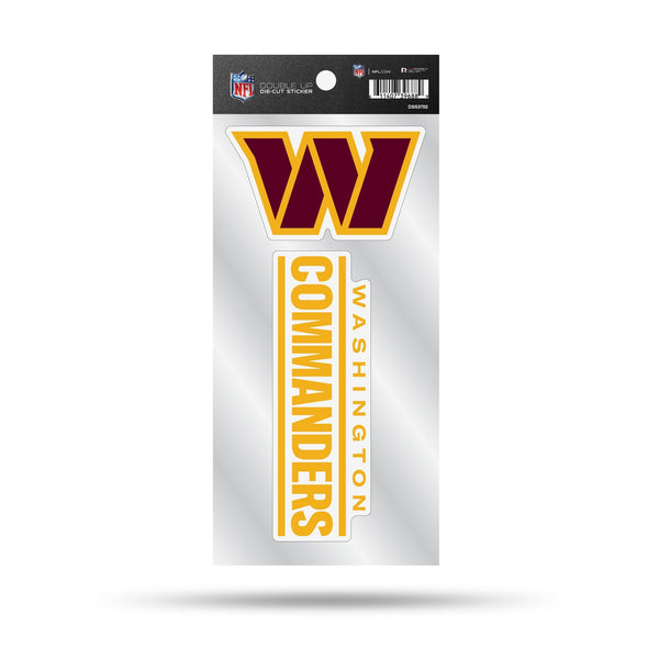 Wholesale Washington Commanders Double Up Die Cut Sticker