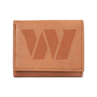 Wholesale-Washington Commanders Embossed Genuine Leather Trifold Wallet