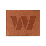 Wholesale Washington Commanders Genuine Leather Embossed Pecan Billfold Wallet