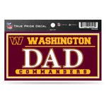 Wholesale-Washington Commanders True Pride Decal (3X6") - Dad