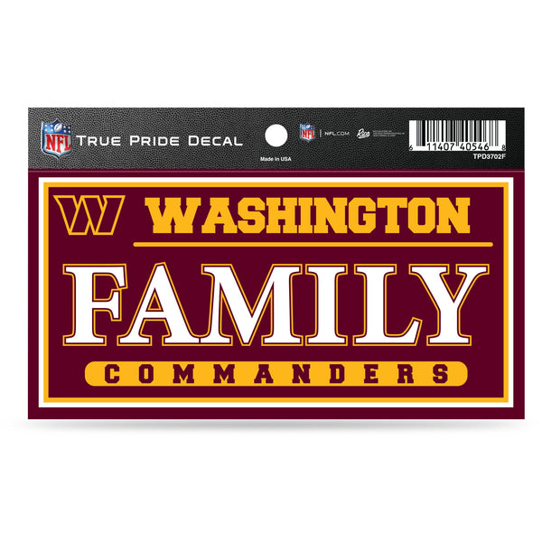 Wholesale-Washington Commanders True Pride Decal (3X6") - Family