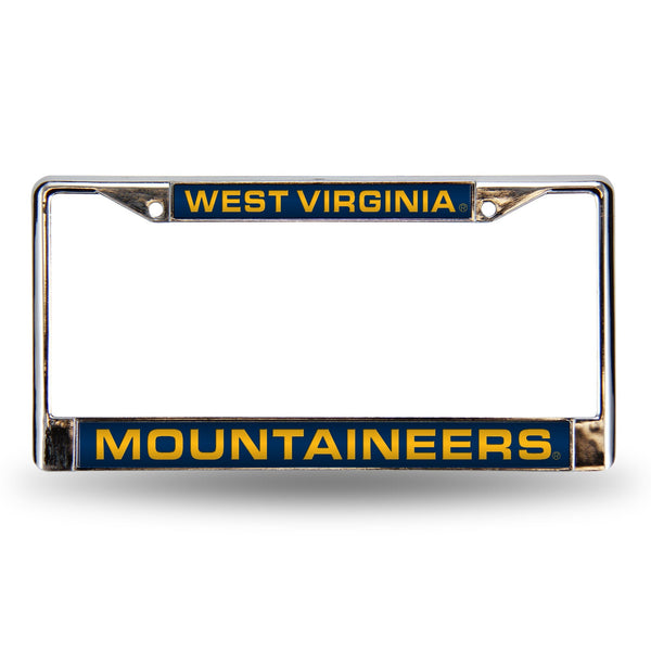 Wholesale West Virginia Mountaineers Laser Chrome 12 x 6 License Plate Frame