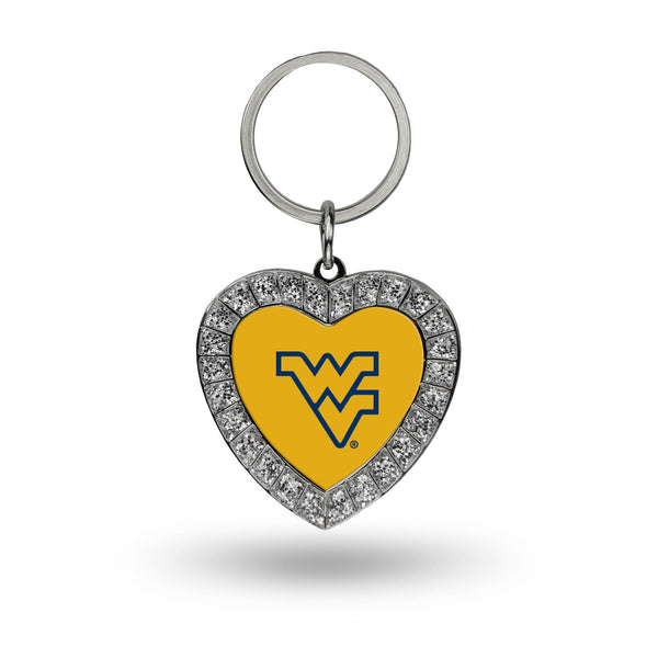 Wholesale West Virginia Rhinestone Heart Key Chain