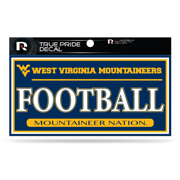 Wholesale West Virginia University 3" X 6" True Pride Decal - Football