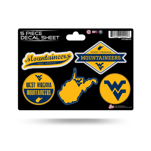 Wholesale West Virginia University 5-Pc Sticker Sheet