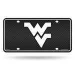 Wholesale West Virginia University - Carbon Fiber Design - Metal Auto Tag