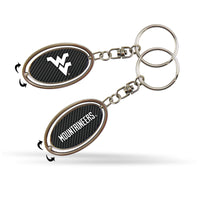 Wholesale West Virginia University - Carbon Fiber Design - Spinner Keychain