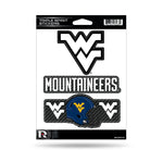 Wholesale West Virginia University - Carbon Fiber Design - Triple Spirit Stickers
