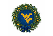 Wholesale West Virginia University Holiday Wreath Shape Cut Pennant