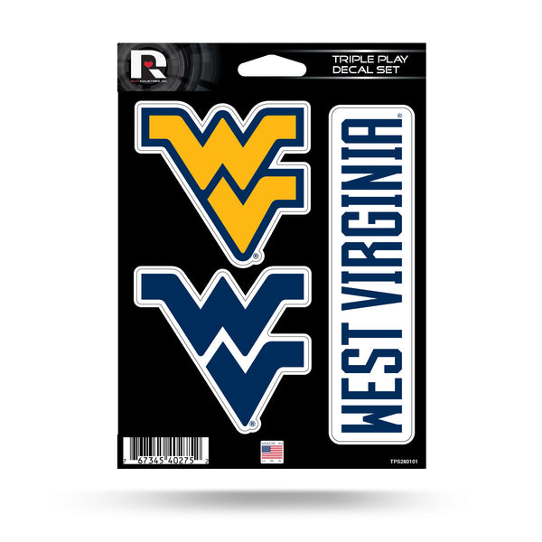 Wholesale West Virginia University Triple Play Sticker