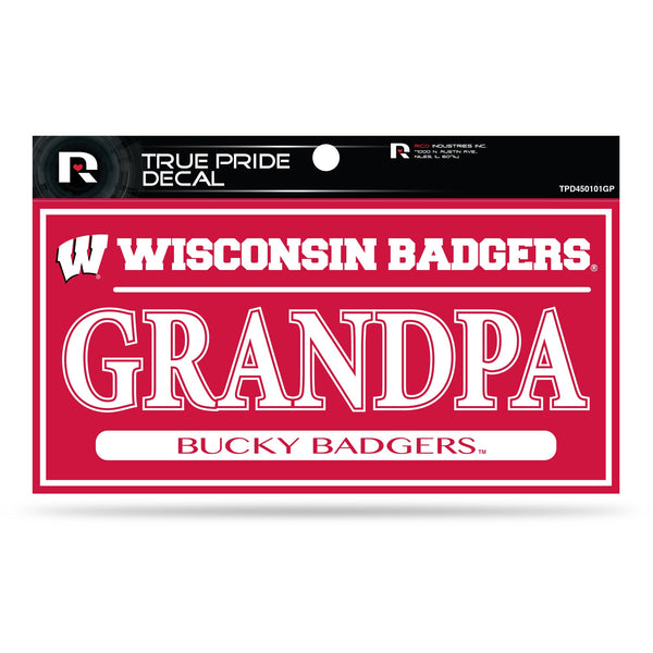 Wholesale Wisconsin 3" X 6" True Pride Decal - Grandpa