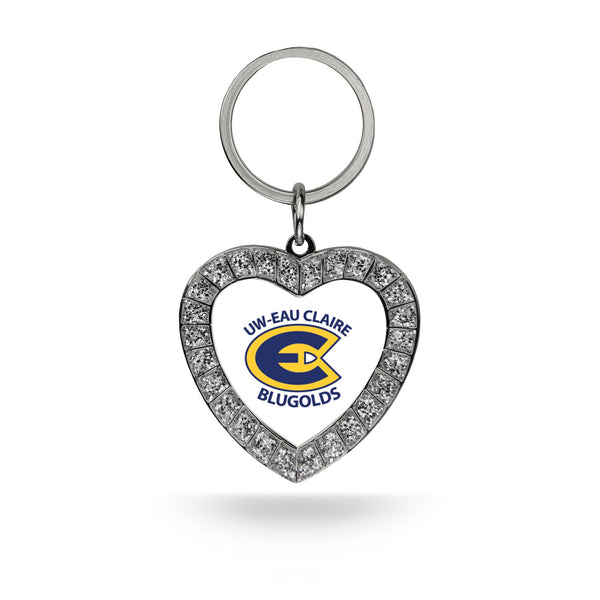 Wholesale Wisconsin-Eau Claire Rhinestone Heart Key Chain