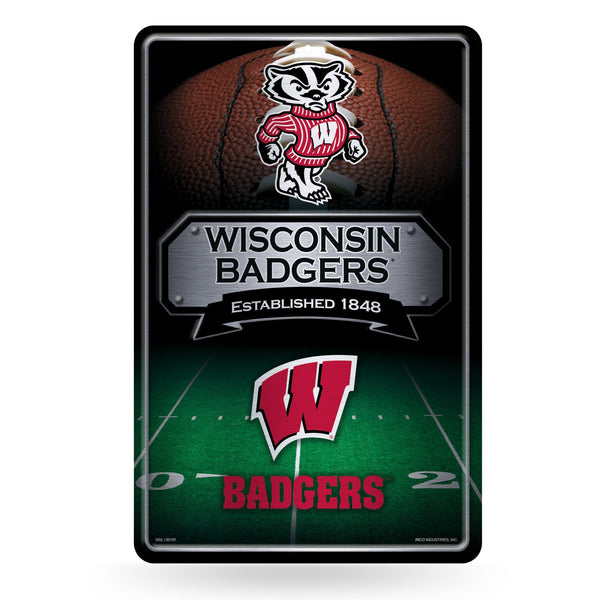 Wholesale Wisconsin University 11X17 Large Embossed Metal Wall Sign