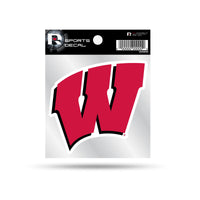 Wholesale Wisconsin University 4"X4" Weeded Decal On Clear Backer