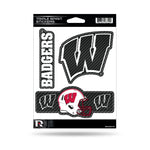 Wholesale Wisconsin University - Carbon Fiber Design - Triple Spirit Stickers