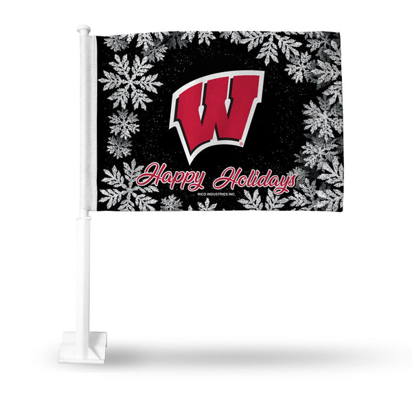 Wholesale Wisconsin University Holiday Themed Car Flag